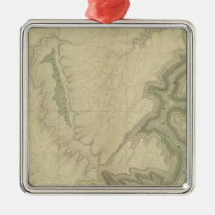 Ornement Carré Argenté Carte géologique des 3 du sud