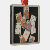 Ornement Carré Argenté Cartes de jeu (Droite)