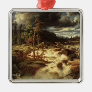 Ornement Carré Argenté Cascade en Suède (par Marcus Larson)