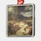 Ornement Carré Argenté Cascade en Suède (par Marcus Larson) (Gauche)