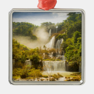Ornement Carré Argenté Cascade Thaïlande de Thi Lor Su