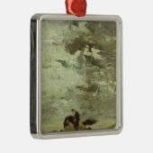 Ornement Carré Argenté Cavalier (Droite)