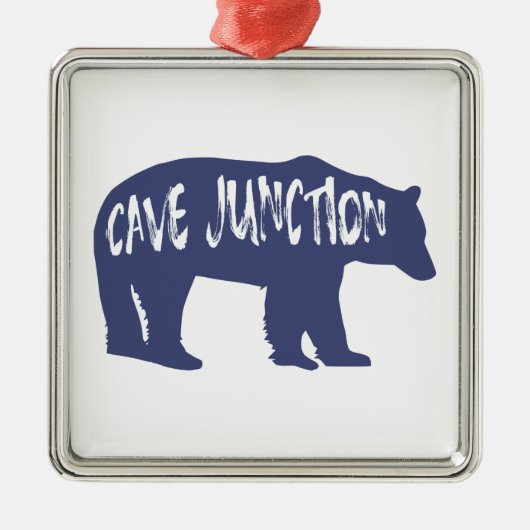 Ornement Carré Argenté Cave Junction Oregon Bear (Devant)