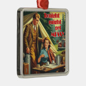 Ornement Carré Argenté Ce Soir Pourrait Être Dur Camping (Droite)