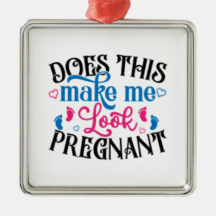 Ornement Carré Argenté Cela Me Fait-Il Avoir L'Air Enceinte ?