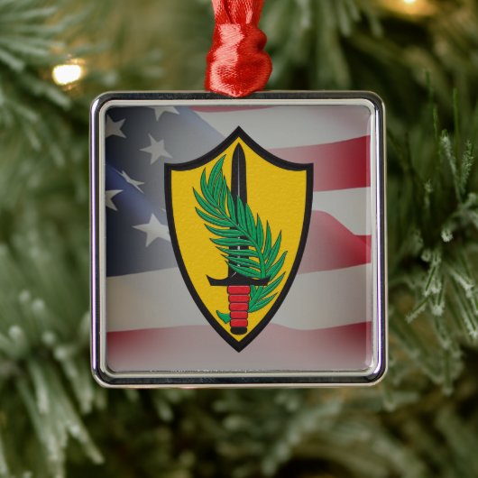 Ornement Carré Argenté Central Command CENTCOM (Arbre)