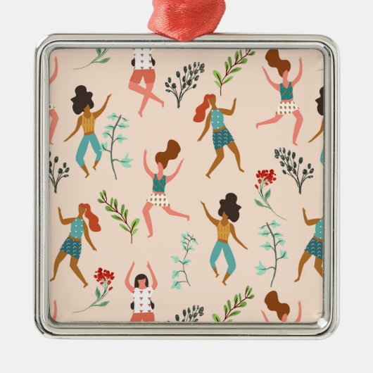 Ornement Carré Argenté Central Park Zumba (Devant)