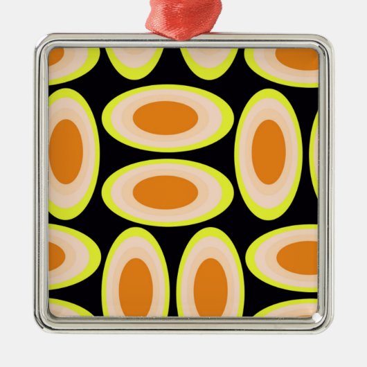 Ornement Carré Argenté Cercles (Devant)