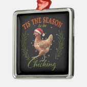 Ornement Carré Argenté C'est la saison à choisir (Gauche)