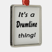 Ornement Carré Argenté C'est une chose de drumline ! (Droite)