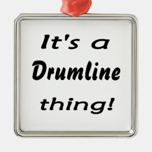 Ornement Carré Argenté C'est une chose de drumline !