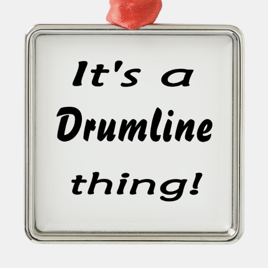 Ornement Carré Argenté C'est une chose de drumline ! (Devant)