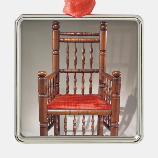 Ornement Carré Argenté Chaise de Brewster (Devant)