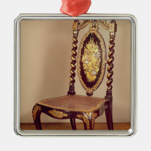 Ornement Carré Argenté Chaise, moitié du 19ème siècle