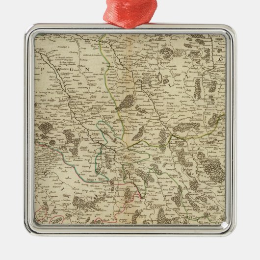 Ornement Carré Argenté Champagne, France (Devant)