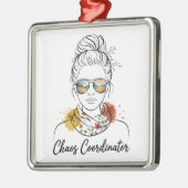 Ornement Carré Argenté Chaos Coordinator﻿ (Gauche)