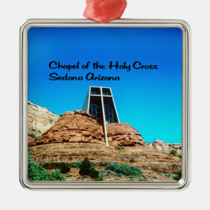 Ornement Carré Argenté Chapelle du Sedona croisé saint Arizona