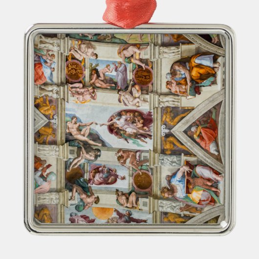 Ornement Carré Argenté Chapelle Sixtine Michelangelo - Vatican, Rome, Ita (Devant)