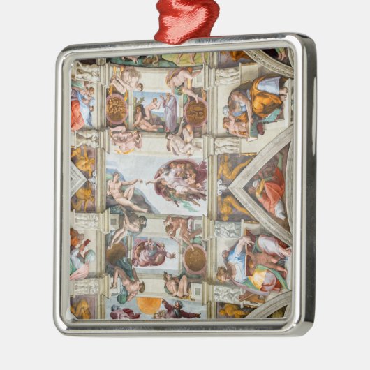 Ornement Carré Argenté Chapelle Sixtine Michelangelo - Vatican, Rome, Ita (Gauche)