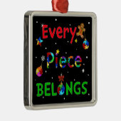 Ornement Carré Argenté Chaque pièce appartient à Noël (Droite)