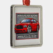 Ornement Carré Argenté Chargeur 2013 de rouge (Droite)