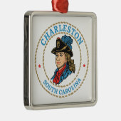 Ornement Carré Argenté Charleston Caroline du Sud Colonial (Droite)