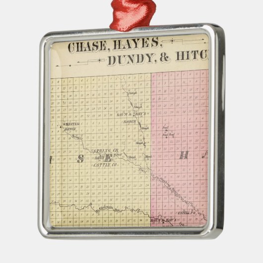 Ornement Carré Argenté Chasse, Hayes, Dundy, et Hitchcock, Nébraska (Gauche)