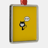 Ornement Carré Argenté Chat vilain (Droite)