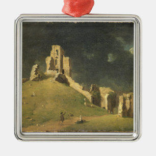 Ornement Carré Argenté Château de Corfe, Dorset, 1764 (huile sur la