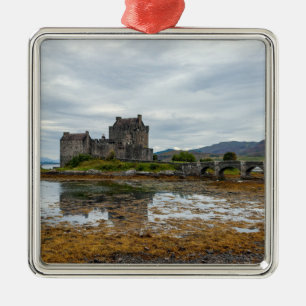 Ornement Carré Argenté Château d'Eilean Donan, Loch Duich - Écosse, Royau