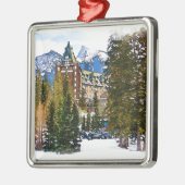 Ornement Carré Argenté Château des Rocheuses - Banff Canada (Gauche)