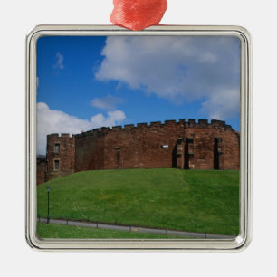Ornement Carré Argenté Château montrant la tour demi-lune, Chester,