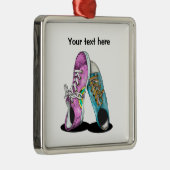 Ornement Carré Argenté Chaussures Retro (Droite)