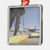 Ornement Carré Argenté Chef d'équipage de l'US Air Force (Gauche)