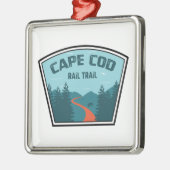 Ornement Carré Argenté Chemin de fer Cape Cod (Gauche)
