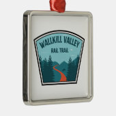 Ornement Carré Argenté Chemin de fer de Wallkill Valley (Droite)