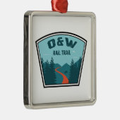 Ornement Carré Argenté Chemin de fer O&W (Droite)