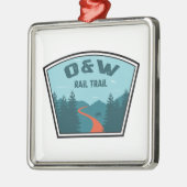 Ornement Carré Argenté Chemin de fer O&W (Gauche)