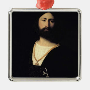 Ornement Carré Argenté Chevalier de l'ordre de Malte