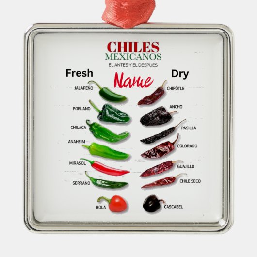 Ornement Carré Argenté Chiles Fresh and Dry Thunder_Cove (Devant)