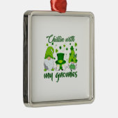 Ornement Carré Argenté Chillin Avec Mes Gnomes (Droite)