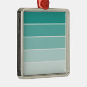 Ornement Carré Argenté Chip bleu turquoise (Droite)
