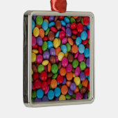 Ornement Carré Argenté Chocolate candy rainbow color (Droite)