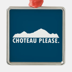 Ornement Carré Argenté Choteau Montana Merci