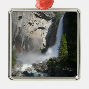 Ornement Carré Argenté Chutes inférieures de Yosemite au sentier des chut