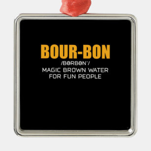Ornement Carré Argenté Cigar Lover Bourbon Magic Brown