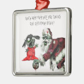 Ornement Carré Argenté Cindy huent Hoo (Gauche)