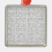 Ornement Carré Argenté Circuit Board (Electronics Design) (PCB) (Devant)