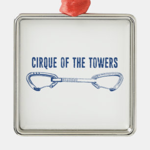 Ornement Carré Argenté Cirque De L'Escalade Tours Rapide