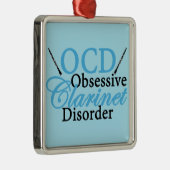 Ornement Carré Argenté Clarinette mignonne (Droite)